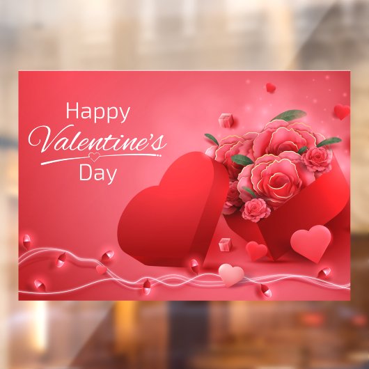 バレンタインのウィンドウの固定 ウィンドウサイン (シート2)