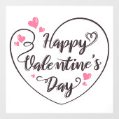 バレンタインのウィンドウの固定 ウィンドウサイン (シート)