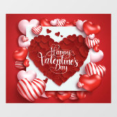 バレンタインのウィンドウの固定 ウィンドウサイン (シート)