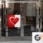 バレンタインのウィンドウの固定 ウィンドウサイン (オフィスドア)