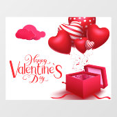 バレンタインのウィンドウの固定 ウィンドウサイン (シート)