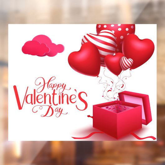 バレンタインのウィンドウの固定 ウィンドウサイン (シート2)