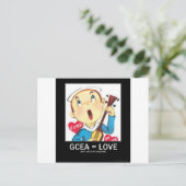 バレンタインのウクレレ シーズンポストカード (スタンド正面)