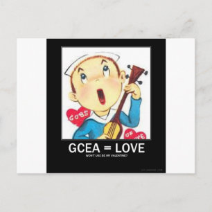 バレンタインのウクレレ シーズンポストカード