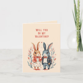 バレンタインのウサギのカップルになるかな ノートカード