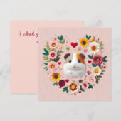 バレンタインのウサギ シーズンカード (正面/裏面)