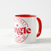 バレンタインのオルタナティブマグ、イェープ、スティル独身の マグカップ (正面右)