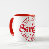 バレンタインのオルタナティブマグ、イェープ、スティル独身の マグカップ (正面左)