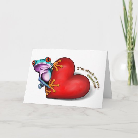 バレンタインのカエルカード シーズンカード (正面)