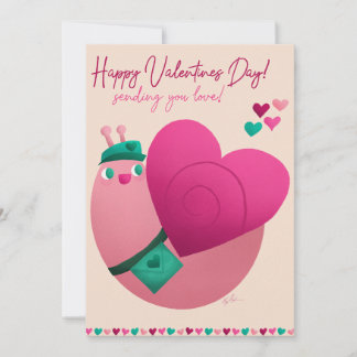 バレンタインのカタツムリ シーズンカード