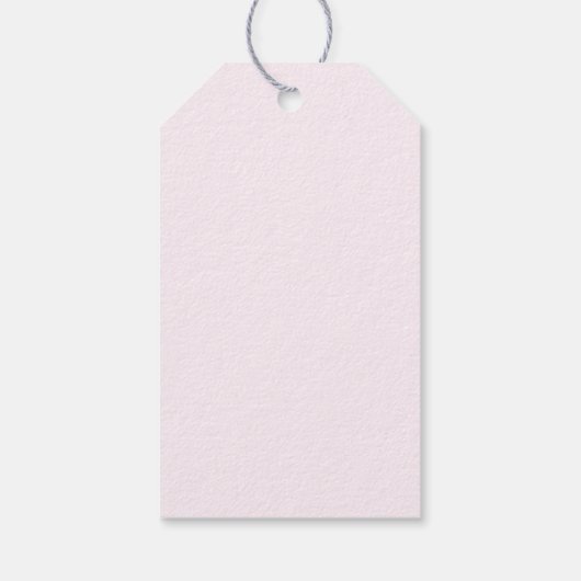 バレンタインのカップに登場するかわいいピンクのフクロウ ギフトタグ (裏面)