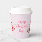 バレンタインのカップケーキ,クッキー,おやつ 紙コップ (左)