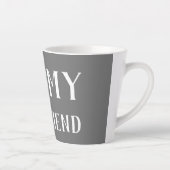 バレンタインのカップルカスタムハートパーソナライズされた写真 カフェラテマグ (右)