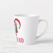 バレンタインのカップルカスタムハートパーソナライズされた写真 カフェラテマグ (右)