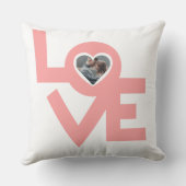 バレンタインのカップルカスタムハートパーソナライズされた写真 クッション (裏面)