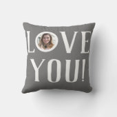 バレンタインのカップルカスタムハートパーソナライズされた写真 クッション (裏面)