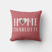 バレンタインのカップルカスタムハートパーソナライズされた写真 クッション (正面)