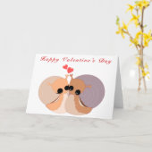 バレンタインのカードカップルカタツムリ愛 – あなたのテキスト カード (黄色い花)