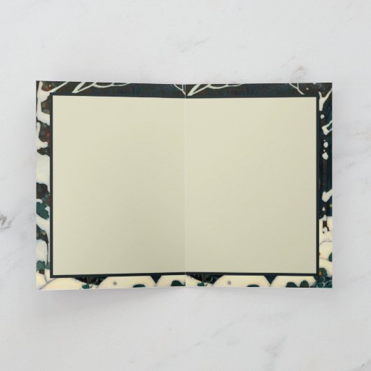 バレンタインのカード冬の夜の男の子と女の子 カード (内部)