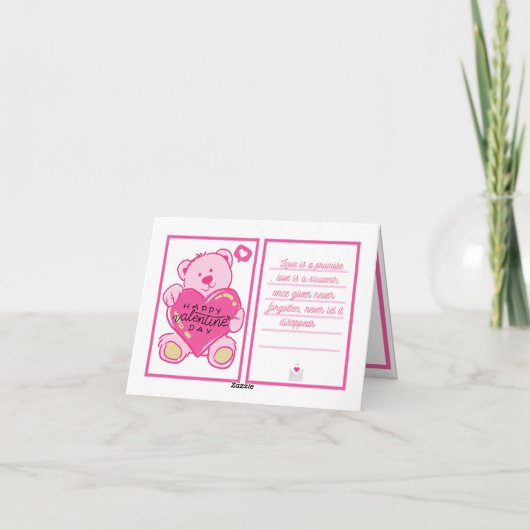 バレンタインのカード サンキューカード (裏面)