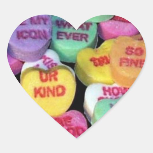 バレンタインのキャンディハート ハートシール (正面)