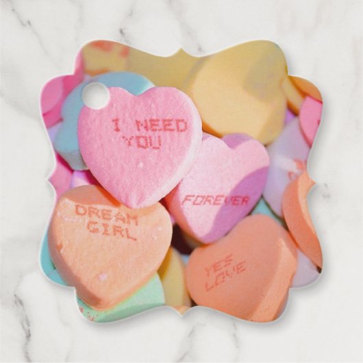 バレンタインのキャンディハート フェイバータグ (正面)