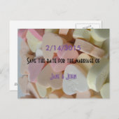 バレンタインのキャンディ結婚式は日付はがきを除く 案内ポストカード (正面/裏面)