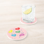 バレンタインのキャンデーのハートのコースター コースター (側面)