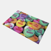 バレンタインのキャンデーのハート ドアマット (アングル)