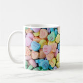 バレンタインのキャンデーの会話のハート コーヒーマグカップ (左)