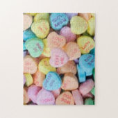 バレンタインのキャンデーの会話のハート ジグソーパズル (縦)