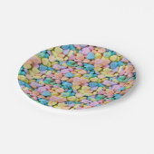 バレンタインのキャンデーの会話のハート ペーパープレート (アングル)