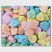 バレンタインのキャンデーの会話のハート ラッピングペーパー (フラット)