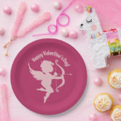 バレンタインのキューピッドの紙皿 ペーパープレート (パーティー)