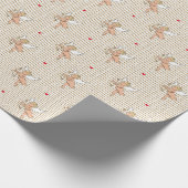 バレンタインのキューピッドエンジェル白と金ゴールド_tiny ラッピングペーパー (角)