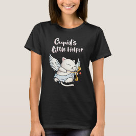 バレンタインのキューピッド猫 Tシャツ