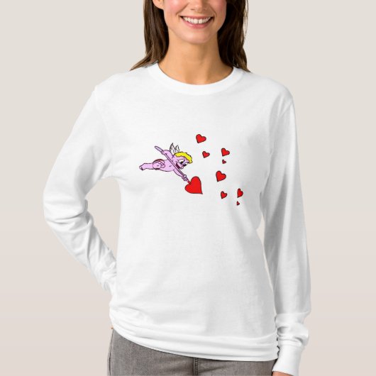 バレンタインのキューピッドTシャツ Tシャツ (正面)