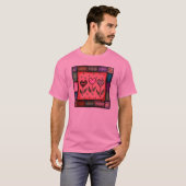バレンタインのキルトのTシャツ Tシャツ (正面フル)