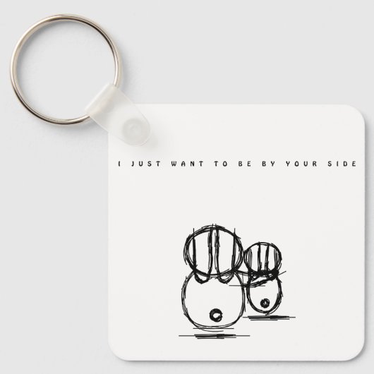 バレンタインのキーチェーン私はあなたの側にいたい キーホルダー (正面)