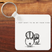 バレンタインのキーチェーン私はあなたの側にいたい キーホルダー (正面)