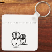 バレンタインのキーチェーン私はあなたの側にいたい キーホルダー (裏面)