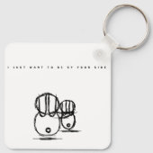 バレンタインのキーチェーン私はあなたの側にいたい キーホルダー (裏面)