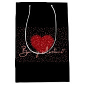 バレンタインのギフトラップ ミディアムペーパーバッグ (正面)