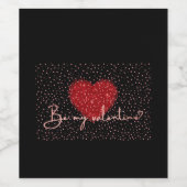 バレンタインのギフトラップ ワインラベル (シングルラベル)