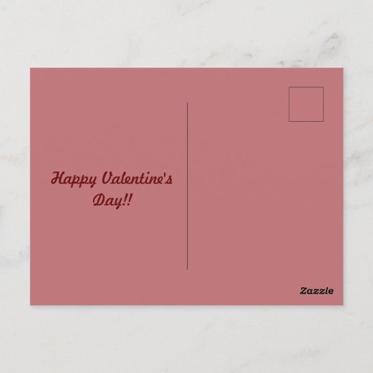 バレンタインのクマの漫画はがき ポストカード (裏面)