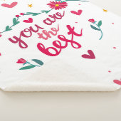 バレンタインのグリーティングカードとハート、花 シェルパブランケット (3/4)