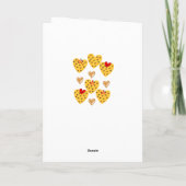 バレンタインのグリーティングカードイエローハート シーズンカード