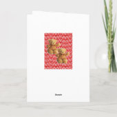 バレンタインのグリーティングカードテディベア シーズンカード (裏面)