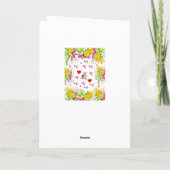 バレンタインのグリーティングカードテディベア シーズンカード (裏面)