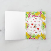 バレンタインのグリーティングカードテディベア シーズンカード (内部)